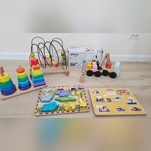 Wooden Multicolor Learning Toy Set for Kids - Educational Activity Toys